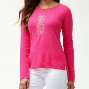 PRICED TO SELL! Tommy Bahama Cashmere / Wool Blend Pink Pineapple Sweater